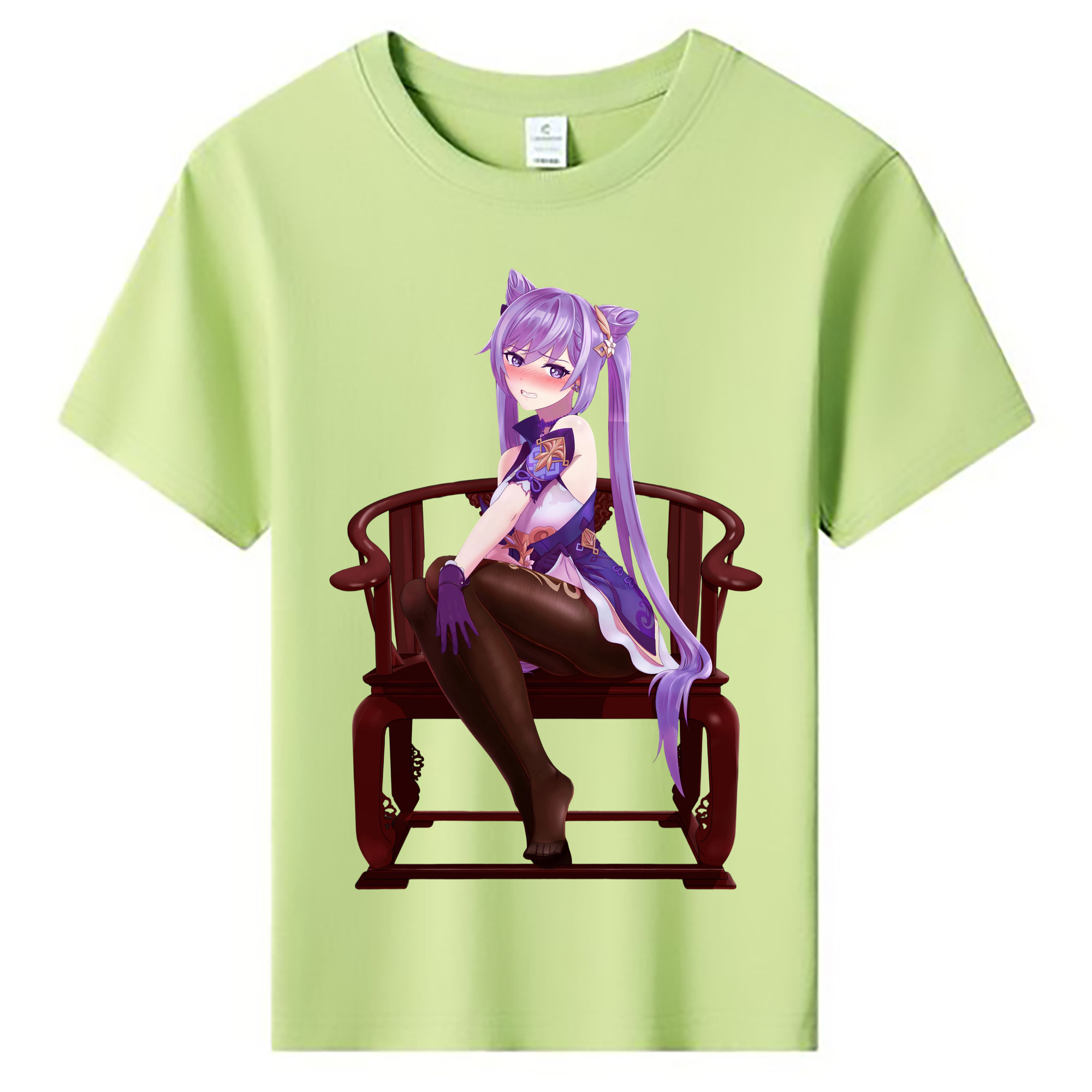 げんし神 刻晴 こくせい genshin Kokusei 綿100％キッズTシャツ（フロントプリント）